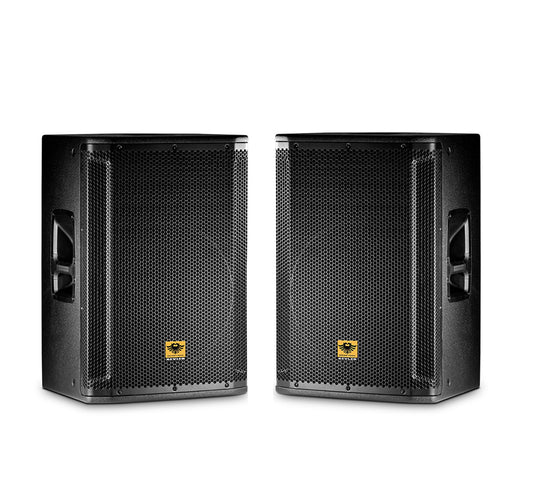 KEVLER SRX-812A 12" 1000W 2-Way Bass Reflex Full Range Active Loud Speaker (PAIR) with Built-In Class D Amplifier, Tuner Knobs, XLR Line In/Out, 2 SpeakOn Terminals and Multiple Handles