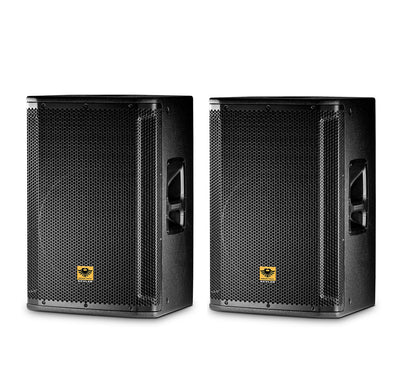 KEVLER SRX-812 12" 1000W 2-Way Bass Reflex Full Range Passive Loud Speaker (PAIR) with 2 SpeakOn Terminals, Multiple Handles, Multi-Angle Enclosure and Bottom Pole Mount