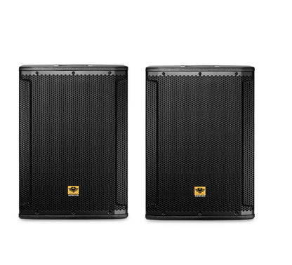 KEVLER SRX-812 12" 1000W 2-Way Bass Reflex Full Range Passive Loud Speaker (PAIR) with 2 SpeakOn Terminals, Multiple Handles, Multi-Angle Enclosure and Bottom Pole Mount