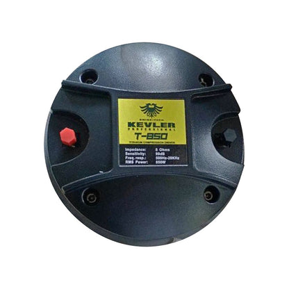 KEVLER T-850 850W Titanium Dome Shape Compression Driver with 75mm Voice Coil, 8 Ohms Impedance and 2" Exit Throat for Speakers