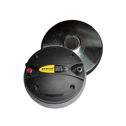 KEVLER TTD-300 300W Treated Titanium Dome Shape Compression Driver with 44mm Voice Coil and 1" Exit Throat for Speaker Output Feedback Reduction