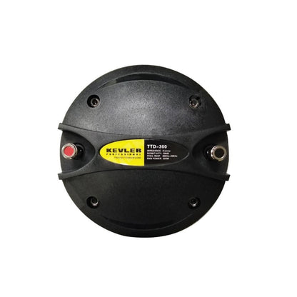 KEVLER TTD-300 300W Treated Titanium Dome Shape Compression Driver with 44mm Voice Coil and 1" Exit Throat for Speaker Output Feedback Reduction
