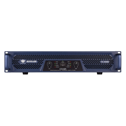 KEVLER TX Series 200W / 400W  X'Over Professional Class AB 2-Channel Bridgeable High Power Amplifier with Crossover Functions, Adjustable Frequency, Lowpass & Highpass Filter Switch | TX-200S, TX-400S