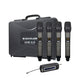 KEVLER UHM-4.0 Wireless UHF Handheld Microphone Set with 2600mAh Rechargeable Integrated Receiver, Digital LCD Display and 10 Selectable Frequencies and Travel Case