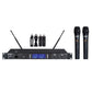 KEVLER UM-200S Dual UHF Wireless Handheld USB Rechargeable Microphone with Dual Antenna Receiving System, 2 Charging Ports, Digital LCD Display, Mountable 1U Rack, 32 Selectable Frequencies and AA Battery Holder