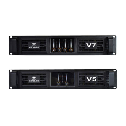 [CLEARANCE] KEVLER 1300W / 2350W V Series Class TD Professional Power Amplifier with LED Indicators, High-Current Toroidal Transformer, Bridge Mode Selection and XLR Input | V5, V7