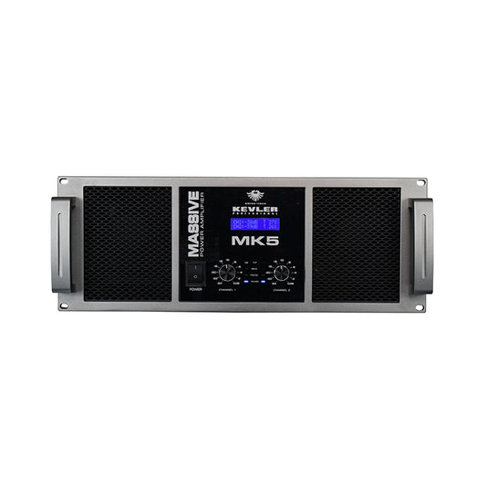 KEVLER MK5 10000W Class H Power Amplifier with Dual Variable Speed Fans, High-Current Toroidal Transformer, XLR Input and Output