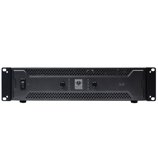 KEVLER X4 1200W Power Amplifier with 20Hz-20KHz Frequency, Balance/Unbalance XLR Input, Stereo, Parallel and Bridge Mode Selection, LED Indicators, 3-Pin XLR I/O, Metal Frame and Dual Variable Speed Fans
