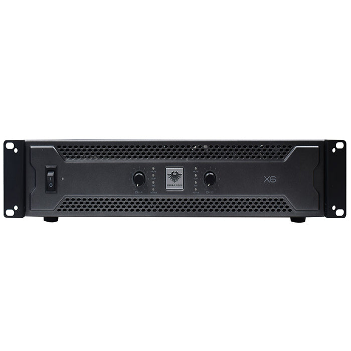 KEVLER X8 2400W Power Amplifier with 20Hz-20KHz Frequency, Balance/Unbalance XLR Input, Stereo, Parallel and Bridge Mode Selection, LED Indicators, Metal Frame and Dual Variable Speed Fans