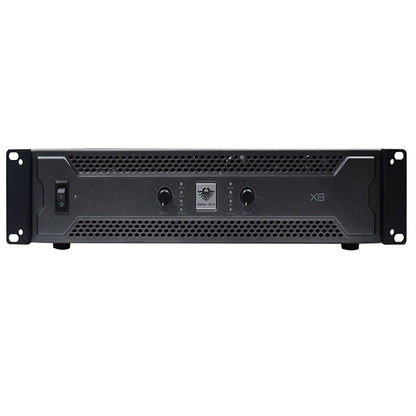 KEVLER X8 2400W Power Amplifier with 20Hz-20KHz Frequency, Balance/Unbalance XLR Input, Stereo, Parallel and Bridge Mode Selection, LED Indicators, 3-Pin XLR I/O, Metal Frame and Dual Variable Speed Fans