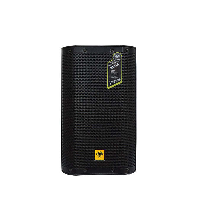 KEVLER ZLX-8 8" 250W 2-Way Bass Reflex Full Range Passive Loud Speaker with Multiple Handles, Bottom Pole Mount, Multi Angle Enclosure and Easy Daisy-Chain Loop Connection | ZLX-8