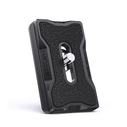 K&F Concept 2-Pack QR Quick Release Aluminum Alloy Mounting Plate with 1/4" Screw and Rubberized Surface for Arca Swiss Camera Tripod Ball Head | KF31-030 KF31-031