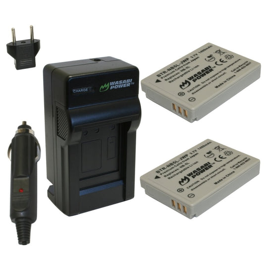 Wasabi Power Battery 5L NB-5L (2-Pack) and Charger for Canon NB-5L and Canon PowerShot S100, S110, SD700 IS, SD790 IS, SD800 IS, SD850 IS, SD870 IS, SD880 IS, SD890 IS, SD900 IS, SD950 IS, SD970 IS, SD990 IS, SX200 IS, SX210 IS, SX220 IS, SX230 HS