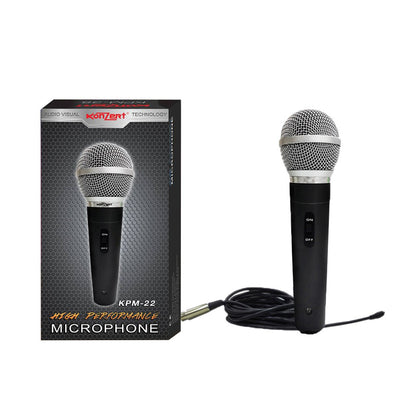 Konzert KPM-22 Dynamic Capsule Cardioid High Performance Wired Microphone with 4-Meter PL Jack Cable with Max Sound Efficiency and Uniform Frequency Response