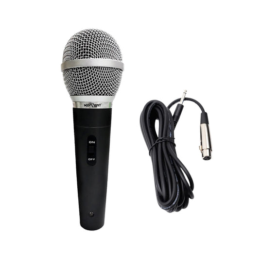 Konzert KPM-22 Dynamic Capsule Cardioid High Performance Wired Microphone with 4-Meter PL Jack Cable with Max Sound Efficiency and Uniform Frequency Response