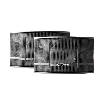 Konzert KS-655MK2 12" 650W 3-Way Bass Reflex Passive Karaoke Speaker System (PAIR) for Live Concerts and Events