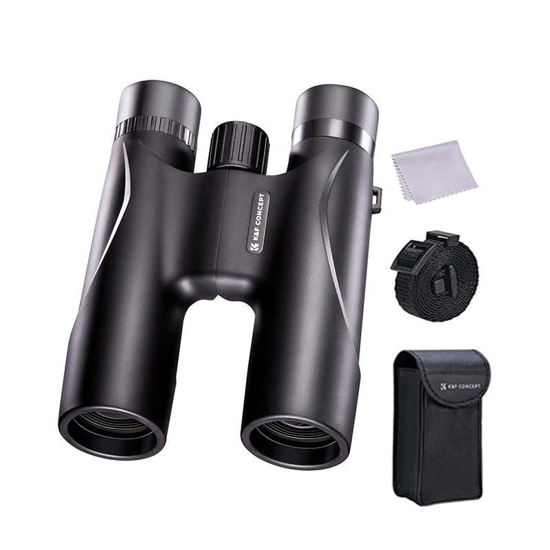 K&F Concept 12x32 BAK4 Prism Wide Angle HD Binoculars IP65 Waterproof, 252Ft Max Range with FMC Lens, 32mm Large View Eyepiece for Outdoor Travel, Camping and Bird Watching | KF33-071
