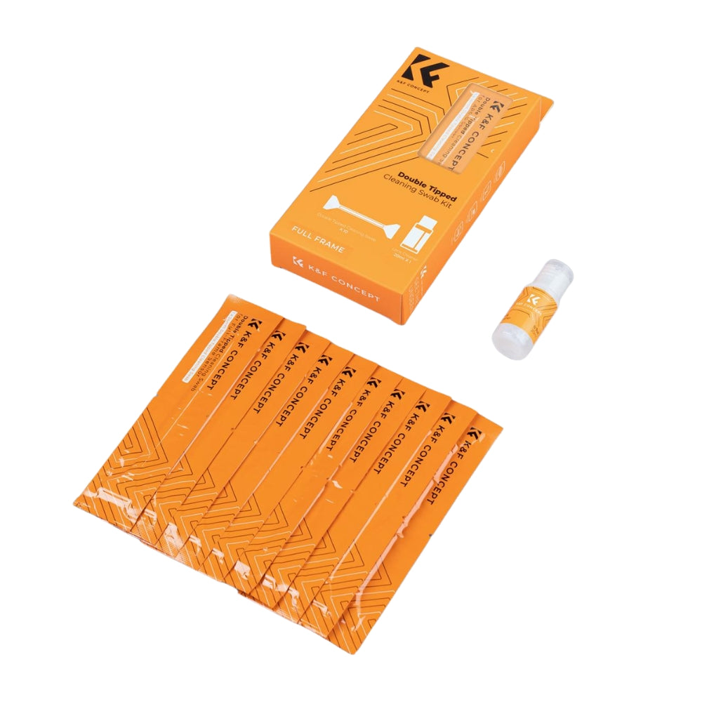 K&F Concept 2-in-1 Cleaning Cloth Stick Set with 20ml Cleaning Solution for APS-C / Full Frame Camera (16mm, 24mm) | SKU-1964, SKU-1965
