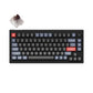 Keychron V1 QMK 84 Keys Compact Wired TKL Tenkeyless Mechanical Keyboard with Hot-Swappable Switches and RGB Backlight with Programmable Knob Version (Red Linear, Brown Tactile) (Frosted Black, Carbon Black) V1C1 V1C3