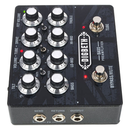 Laney Digbeth DB-PRE Bass Guitar Pre Amp Pedal with 3 Band EQ, FX Loop, AUX In for Guitars Amplifier Effects