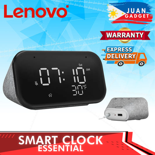 Lenovo Smart Clock Essential 4" LED Display, Nightlight, Wi-Fi & Bluetooth Wireless Connectivity