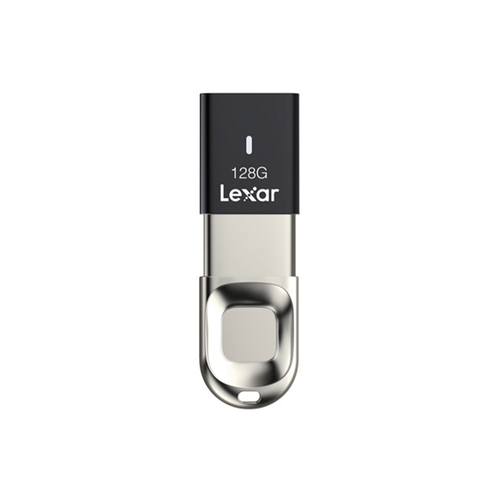 Lexar JumpDrive Fingerprint F35 128GB USB 3.0 Flash Drive with 150mb/s Read Speed and 10 Fingerprint IDs for PC Computer Laptop | LJDF35-128BBK