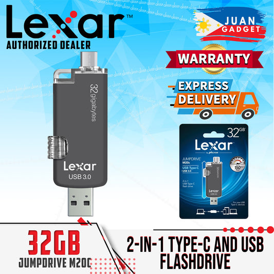 Lexar LJDM20C-32GBBANZ JumpDrive M30C USB Type-C 32GB for PC, Mac Systems