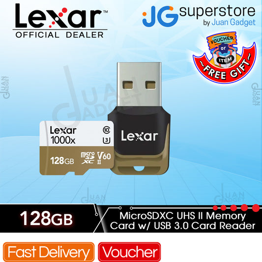 Lexar Professional 128GB 100x microSDXC UHS-II U3 C10 V60 Memory Card - 150MB/s LSDMI128CBAP1000R
