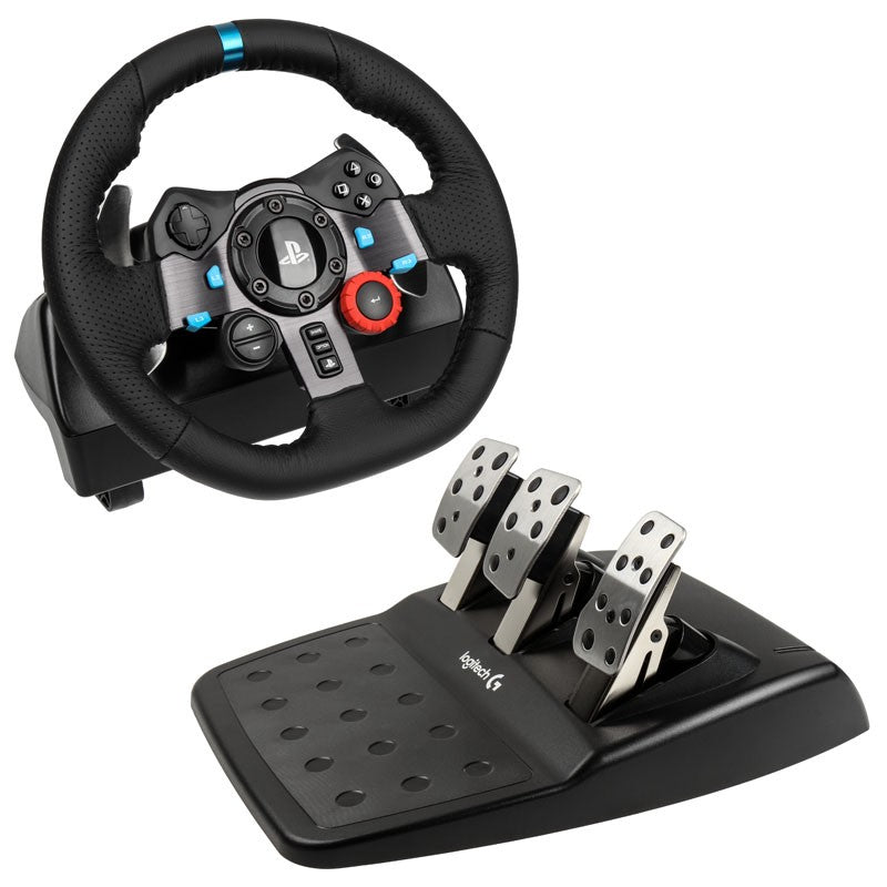 Logitech G29 Driving Force Console Wheel and Pedals with Drive Shifter Bundle for Interactive Steering Games