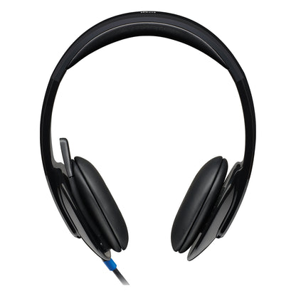 Logitech H540 USB Computer Headset Wired Headphones with Noise Cancelling Mic, On-ear Volume Controls, Stereo Sound