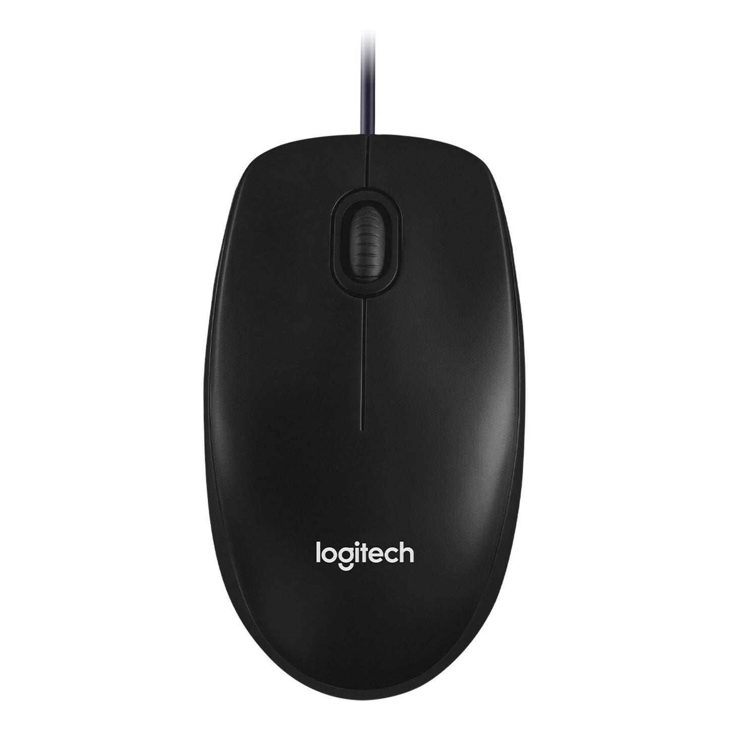 Logitech M100R Optical Wired USB Mouse with 1000 DPI, 3 Buttons, Ambidextrous Full Size Design for PC Computer (Black)