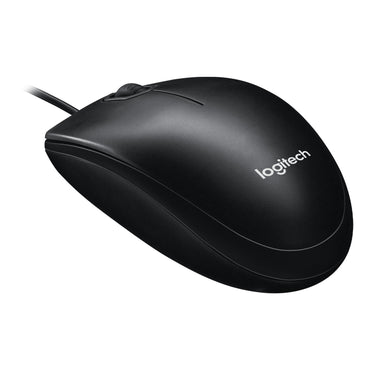 Logitech M100R Optical Wired USB Mouse with 1000 DPI, 3 Buttons, Ambidextrous Full Size Design for PC Computer (Black)