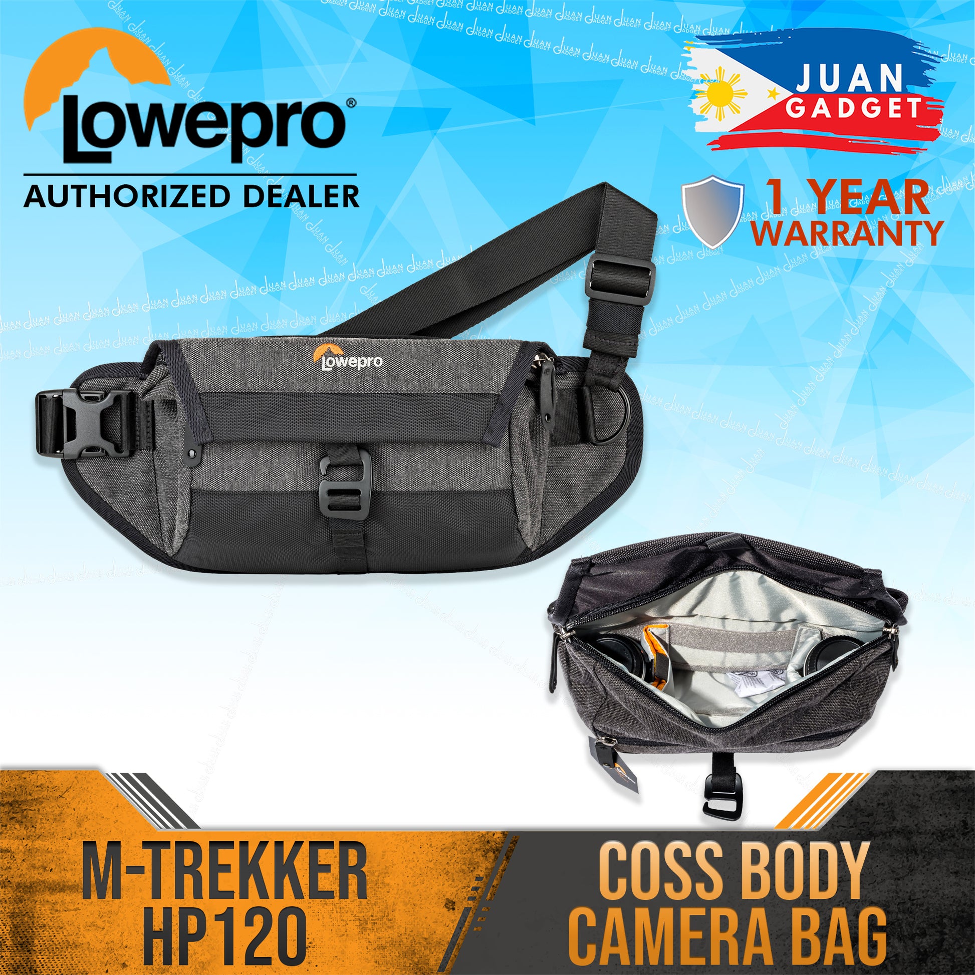Lowepro m-Trekker HP120 WasitBag or Coss Body Camera Bag (Gray Canvex)