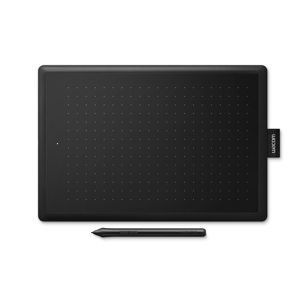 One by Wacom Creative Drawing Tablet with 8"/10" Active Drawing Area, Battery-free Wacom LP-190K Pen, 2048 Pen Pressure Sensitivity and USB Connectivity for PC Computer and Laptop (Black) | CTL-472/K0-C CTL-672/K0-C