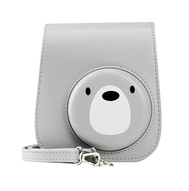 [CLEARANCE] Pikxi BMP11 Fujifilm Instax Mini 11 PU Leather Camera Case Bag with Shoulder Strap & Back Side Pocket (Cute Designs)