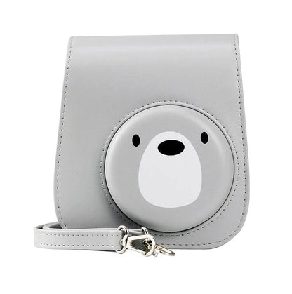 [CLEARANCE] Pikxi BMP11 Fujifilm Instax Mini 11 PU Leather Camera Case Bag with Shoulder Strap & Back Side Pocket (Cute Designs)