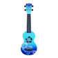 Mahalo Hawaii Hibiscus Flower Series Soprano Acoustic Ukulele 4 String Guitar Gold-Plated with 12 Frets, NuBone XB (Blue, Purple, Red) | MD1HBBUB/PPB/RDB