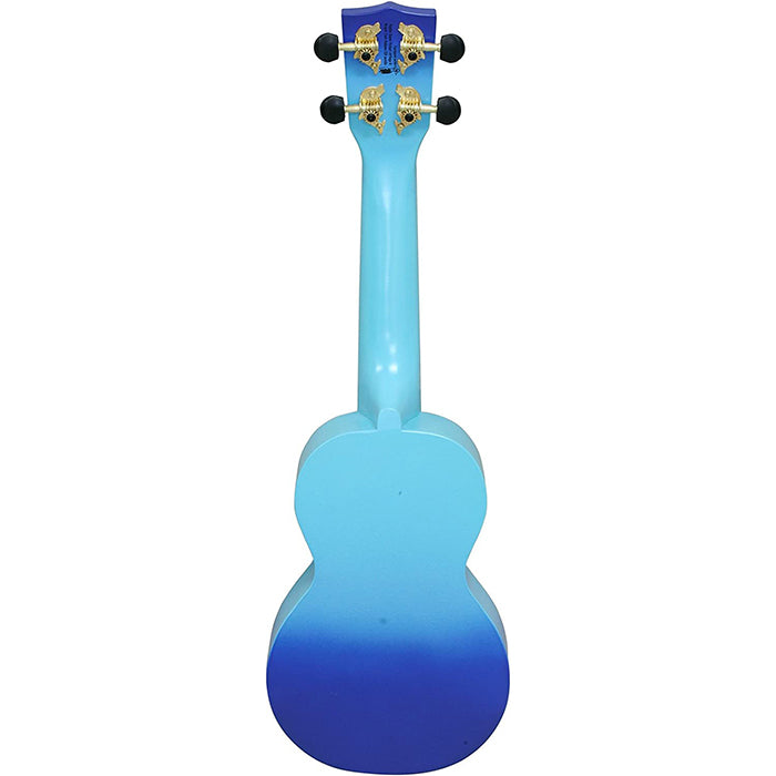 Mahalo Hawaii Hibiscus Flower Series Soprano Acoustic Ukulele 4 String Guitar Gold-Plated with 12 Frets, NuBone XB (Blue, Purple, Red) | MD1HBBUB/PPB/RDB