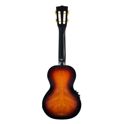 Mahalo Java Series Concert Electric Acoustic Ukulele MJ2 (3 Tone Sunburst) 4 String Guitar with 16 Frets and Preamp Tuner