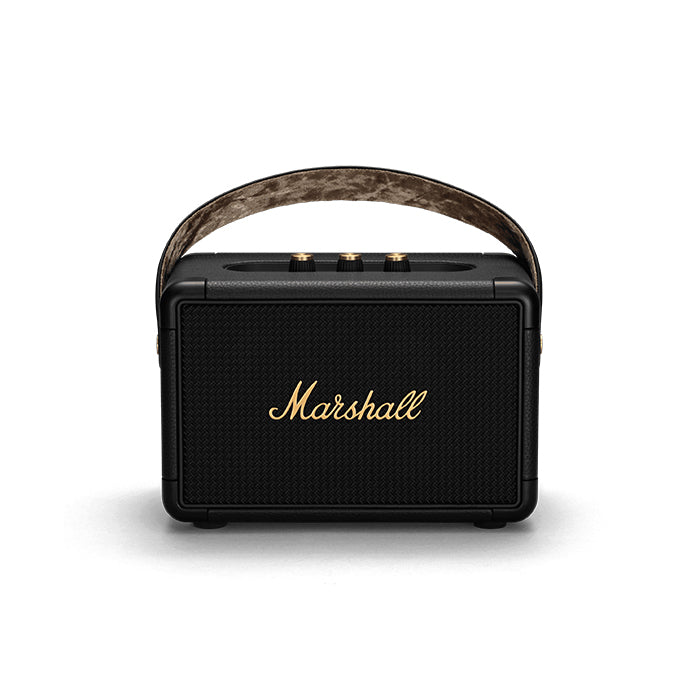 Marshall Kilburn II Portable Bluetooth Speaker BT 5.0 IPX2 Water Resistant with aptX Compatibility, 20Hours Playtime and Iconic Classic Amp Design (Black, Brass)