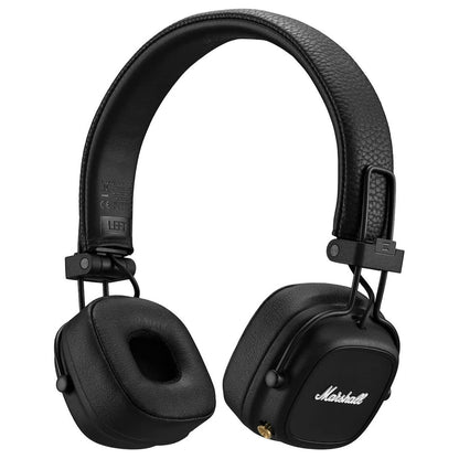 Marshall Major IV Bluetooth 5.0 On-Ear Headphones Wireless Charging 80Hrs Playback Time with Iconic Brand Design (Black)