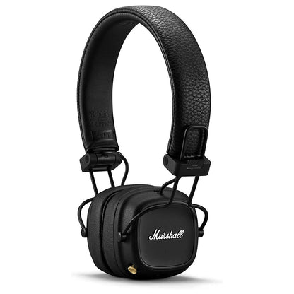 Marshall Major IV Bluetooth 5.0 On-Ear Headphones Wireless Charging 80Hrs Playback Time with Iconic Brand Design (Black)