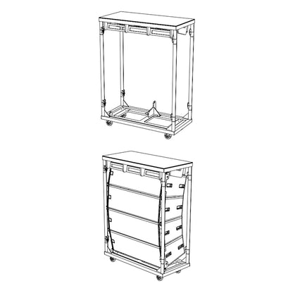 Martin Audio 4-Wheel Dolly Transport Cart with Brakes, 312kg Weight Capacity for WPL Enclosure Speakers | WPLCART
