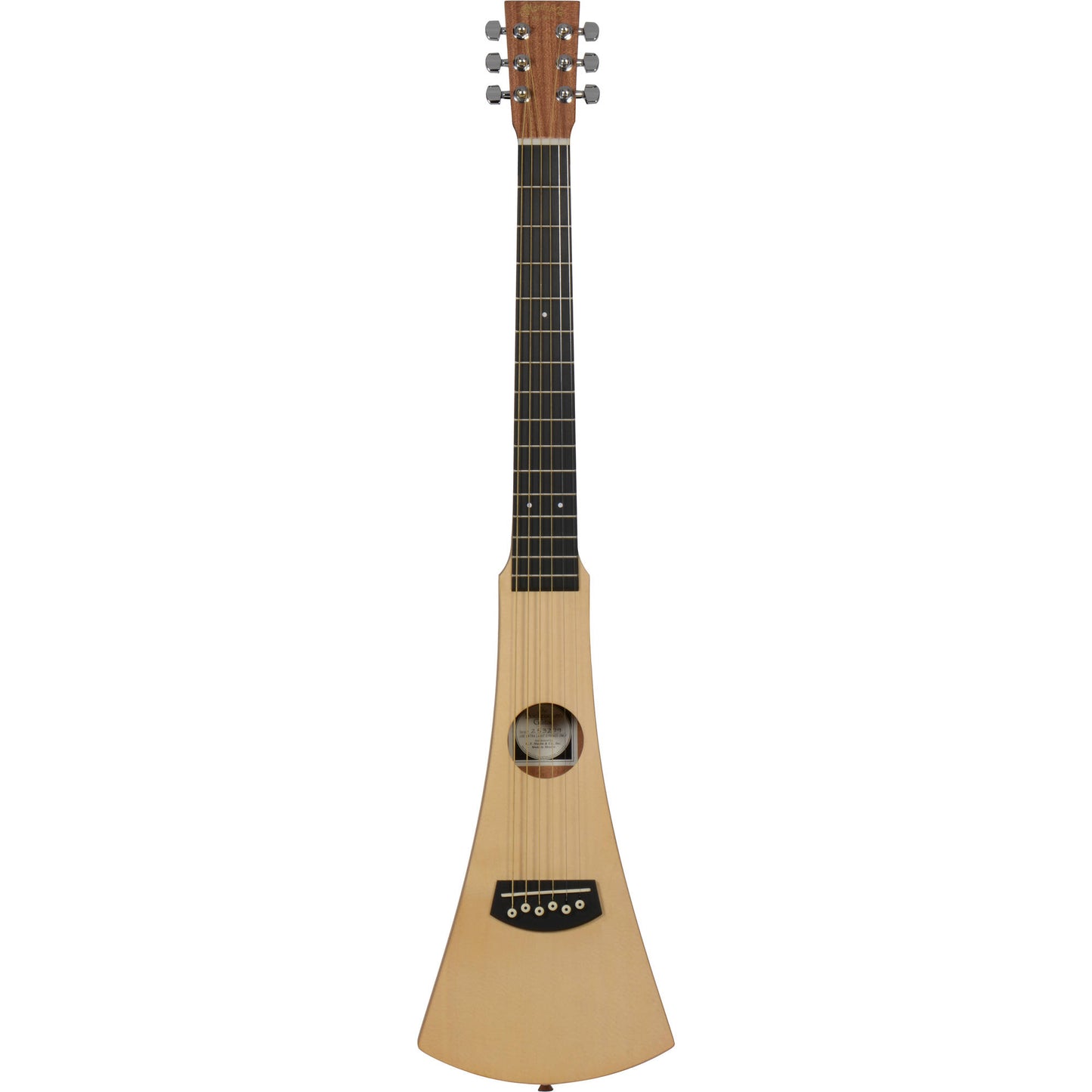 Martin Steel String Backpacker Acoustic Travel Guitar 6 Strings 15 Frets with Carry Bag, Sustainable Lightweight Wood, Chrome Tuners GBPC (Natural)