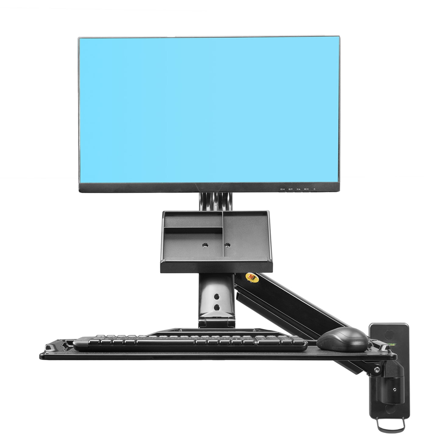 NB North Bayou MB32 22" - 32" with 9Kg Max Payload Sit and Stand Workstation VESA Monitor Desk Mount and Gas Strut Full Motion Swivel Arm for Large Screen LCD LED TV Television