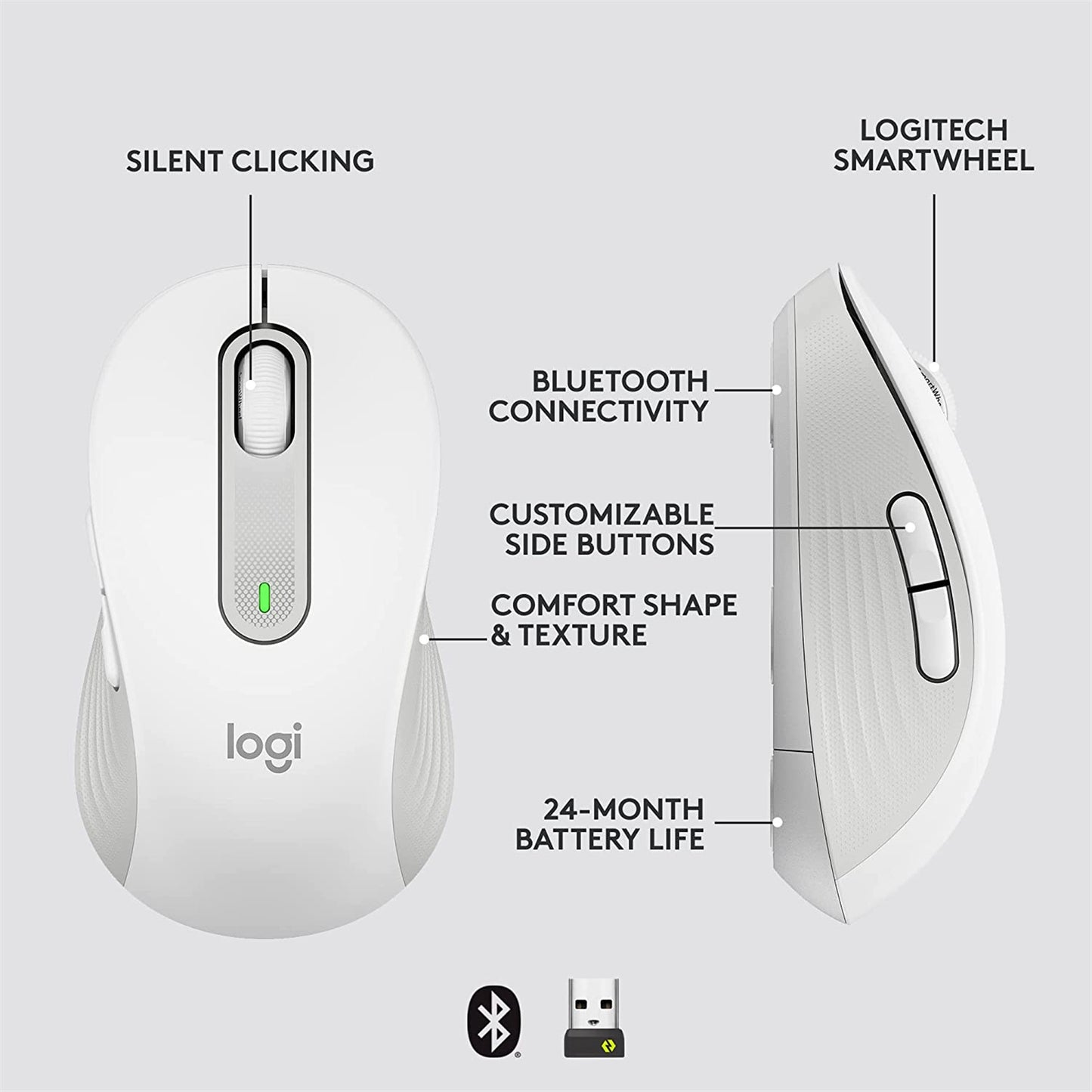 Logitech M650 Signature Wireless Bluetooth Optical Mouse with 4000 DPI – JG  Superstore