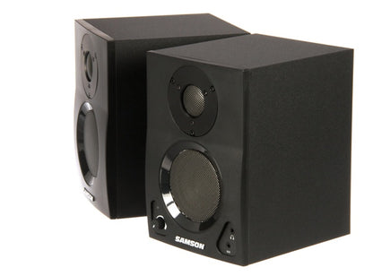 [CLEARANCE] Samson MediaOne BT3 Two-Way Active 3" Bluetooth Studio Monitor Speakers (Pair) for Vocal and Instrument Recording, Multimedia, Gaming