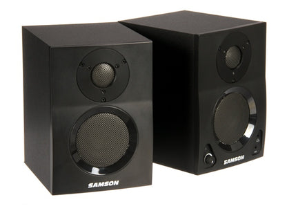 [CLEARANCE] Samson MediaOne BT3 Two-Way Active 3" Bluetooth Studio Monitor Speakers (Pair) for Vocal and Instrument Recording, Multimedia, Gaming