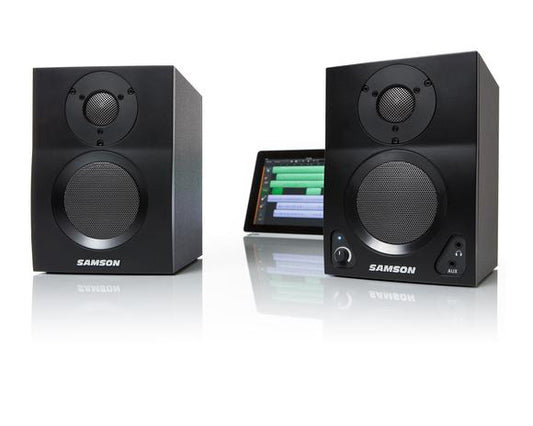 Samson MediaOne BT3 Two-Way Active 3" Bluetooth Studio Monitor Speakers (Pair) for Vocal and Instrument Recording, Multimedia, Gaming