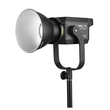 [CLEARANCE] NANLITE Forza 300B II 350W Bi-Color LED Monolight with 2700-6500K CCT Range, 45 Degree Reflector, 12 Lighting Effect Presets, Control Unit w/ V-Mount Plates, NANLINK Mobile App Support & DMX Control for Studio Photography | FORZA300BII